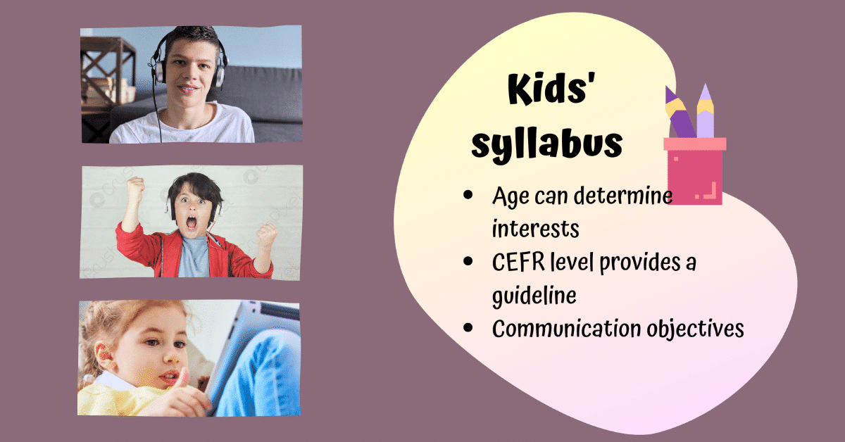 Kids' Syllabus and Course Content for children's classes