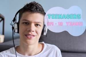 Teenage learner on Skype